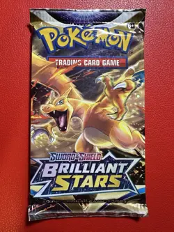 Pokemon Cards - Sword & Shield: Brilliant Stars -BLISTER BOOSTER PACK (10 Cards) 820650809972 - Image 1