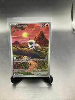 2025 Pokemon Black Bolt Larvesta Illustration Rare #099/086 - Image 1
