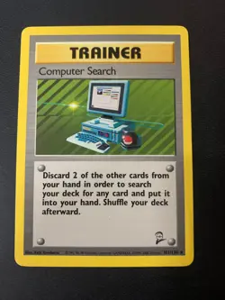 Pokemon TCG Computer Search 101/130 Base Set 2 MP - Image 1