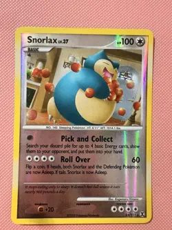 Pokemon TCG Snorlax Rising Rivals 33 Reverse Holo Rare - Image 1