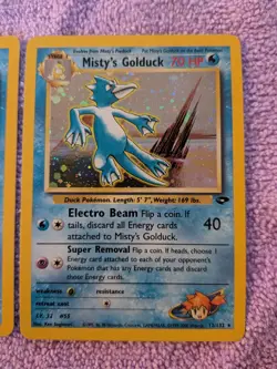 Pokemon TCG Gym Challenge Misty's Golduck 🌀✨ 12/132 & Psyduck 90/132 - Image 2
