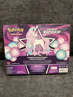 Pokemon TCG Galarian Rapidash V Collection Box 4 Booster Packs New V Box FOIL 820650808739 - Image 2