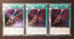 Yu-Gi-Oh! 3x Cyber-Notfall, BLRR-DE016, SCR, 1. Auflage, Deutsch, NM/EX/EX - Image 1