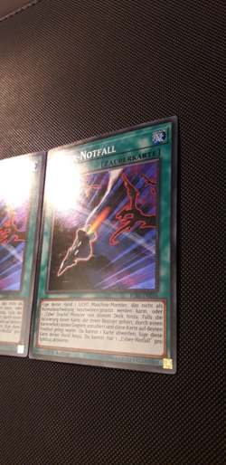 Yu-Gi-Oh! 3x Cyber-Notfall, BLRR-DE016, SCR, 1. Auflage, Deutsch, NM/EX/EX - Image 4