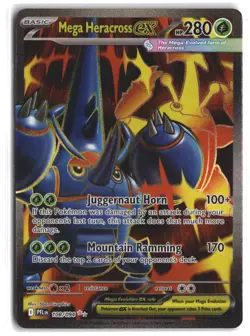 Mega Heracross ex 108/094 Ultra Rare Phantasmal Flames Pokemon Holo NM - Image 1