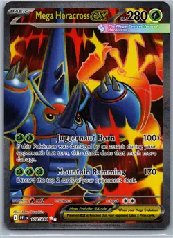 Mega Heracross ex 108/094 Ultra Rare Phantasmal Flames Pokemon NM - Image 1