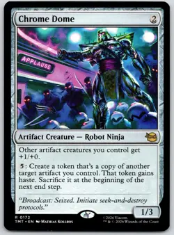 Chrome Dome 0172 Rare Teenage Mutant Ninja Turtles Magic: The Gathering NM - Image 1