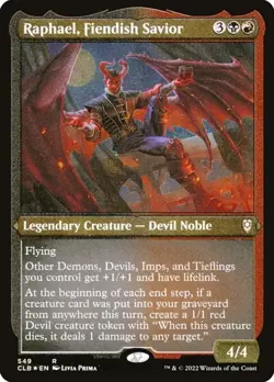 Raphael, Fiendish Savior - Foil Etched CLB NM MTG - Image 1