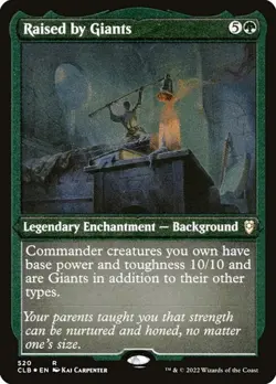 Raised by Giants - Foil Etched CLB NM MTG - Image 1