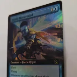 Faerie Mastermind March of the Machine Foil Extended Art Blue Creature Rare #352 - Image 2