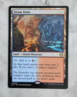 Steam Vents | MTG ECL Lorwyn Rare | Izzet UR Shock Land Dual | Unplayed NM - Image 1