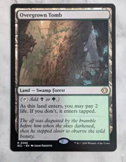 Overgrown Tomb | MTG ECL Rare Golgari Shock Land Swamp Forest EDH | Unplayed NM - Image 1