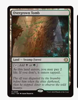 Overgrown Tomb | MTG ECL Rare Golgari Shock Land Swamp Forest EDH | Unplayed NM - Image 2
