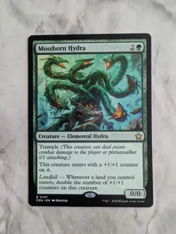 Mossborn Hydra | MTG FDN | Green Elemental Hydra Landfall Trample Rare | NEW NM - Image 1