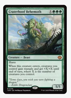 Craterhoof Behemoth | MTG TDM Tarkir | Green Beast EDH Mythic | Unplayed NM - Image 2