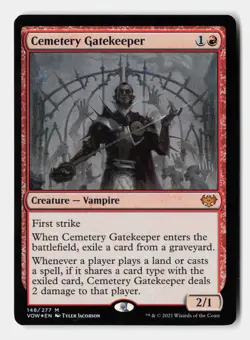 Cemetery Gatekeeper 148 Promo Pack: Aetherdrift Magic: The Gathering Foil NM - Image 1