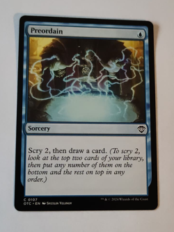MtG Preordain (OTC-0107) Common English MINT - Image 1
