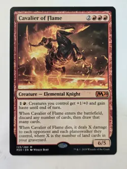 MTG Cavalier of Flame Set 2020 125/280 Regular Mythic - Image 2