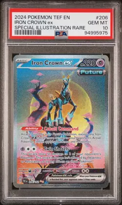 PSA 10 Iron Crown ex 206/162 SIR Temporal Forces TEF Pokemon Card - Image 1