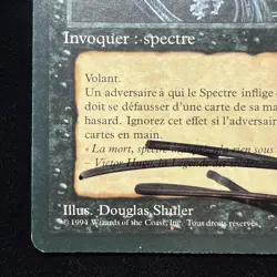 MtG French FBB Revised *Hypnotic Specter*, Artist Signed *Old School*, LP #3 - Image 3