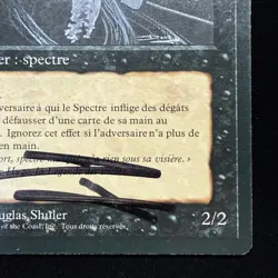 MtG French FBB Revised *Hypnotic Specter*, Artist Signed *Old School*, LP #3 - Image 4