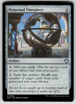 Perpetual Timepiece Uncommon Commander: Secrets of Strixhaven 354 MTG NM 2026 - Image 1
