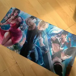 Aerith Tifa Cloud Final Fantasy Rubber Playmat Play Mat For Tcg Trading Card - Image 1