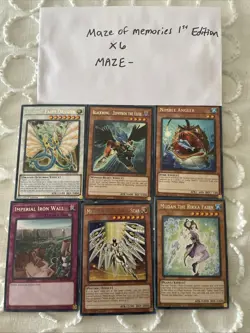 Lot Of 6 Non Holo Maze Of Memories 1st Edition 2020 Yugioh Cards All Near Mint! - Image 1