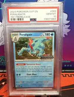 Feraligatr - 089 (Prerelease) 089 Sv: Scarlet & Violet Promo Cards Holo PSA 10 - Image 1