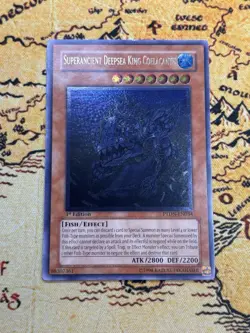 Yugioh Superancient Deepsea King Coelacanth PTDN-EN034 Ultimate Rare 1st Ed MP - Image 1