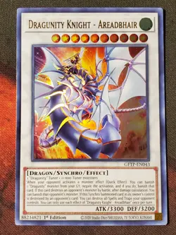 Yugioh Dragunity Knight - Areadbhair GFTP-EN043 Ultra Rare 1st Edition NM - Image 1