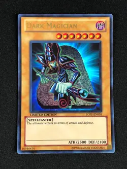 YUGIOH DARK MAGICIAN LC01-EN005 ORIGINAL PRINT! HP/CREASES - Image 1