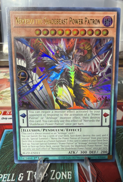Yugioh Nervedo the Shadebeast Power Patron BLZD-EN011 Ultra Rare 1st Edition NM - Image 1