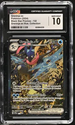 CGC 10 Greninja ex 132 Black Star Promo Illus. Collection Pokemon Card - Image 1