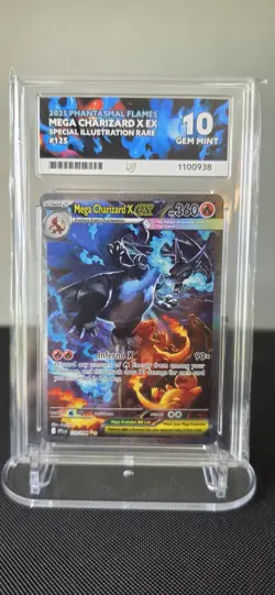 Pokemon TCG Mega Charizard X Ex 125/094 Phantasmal Flames ACE 10 Perfect Sub - Image 1