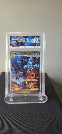 Pokemon TCG Mega Charizard X Ex 125/094 Phantasmal Flames ACE 10 Perfect Sub - Image 4