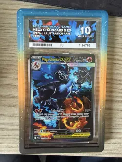 Pokemon TCG Mega Charizard X Ex 125/094 Phantasmal Flames ACE 10 Perfect Sub - Image 1