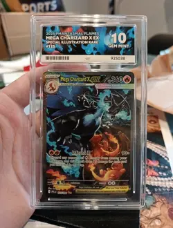 Pokemon TCG Mega Charizard X Ex 125/094 Phantasmal Flames ACE 10 Perfect Sub - Image 1