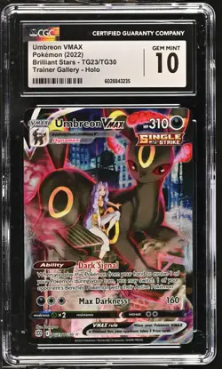 CGC 10 Umbreon VMAX TG23/TG30 Trainer Gallery SWSH Brilliant Stars Pokemon Card - Image 1