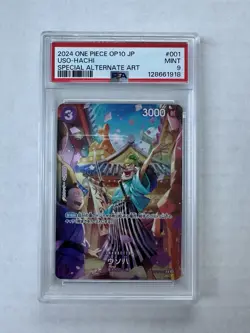 One Piece PSA 9 USO-HACHI OP10-001 Japanese Special Alternate Art - Image 1