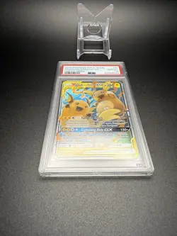 2019 Pokemon Sun Moon Unified Minds Raichu & Alolan Raichu GX #54 GEM PSA 10 - Image 5