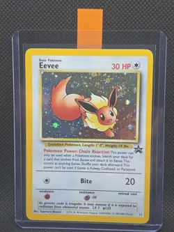 Pokemon TCG Card - Eevee 11# WOTC Black Star Promo Holo Rare - LP / Exc Swirl - Image 1