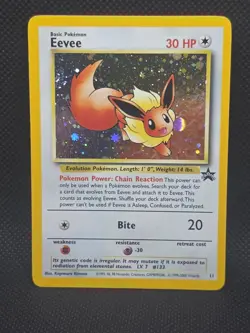Pokemon TCG Card - Eevee 11# WOTC Black Star Promo Holo Rare - NMint / Exc Swirl - Image 2