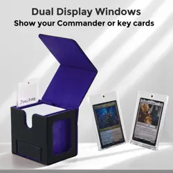 Zettokete MTG Commander Deck Box 5.03 x 4.21 x 4.8 inches, 2. Black & Purple - Image 2