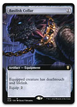 Basilisk Collar (Extended Art) #595 (LP) Baldur's Gate CLB Magic MTG - Image 1