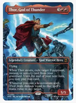 Thor, God of Thunder (Borderless) (0338) Marvel Super Heroes Foil - Image 1