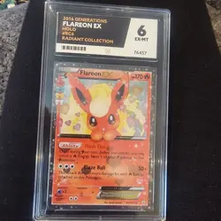 ACE 6 Flareon EX RC6/RC32 Generations Pokemon TCG Card Radiant Collection Slab - Image 1