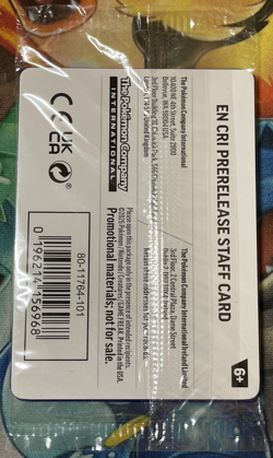 POKEMON CHAOS RISING Prerelease STAFF PROMOS - SEALED Set of 4 Staff Promo Cards - Image 3