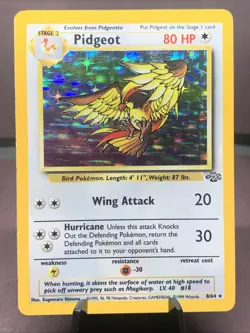 Pokemon TCG Pidgeot 8/64 Jungle Set Holo Rare WOTC VTG 1999 MP - Image 1