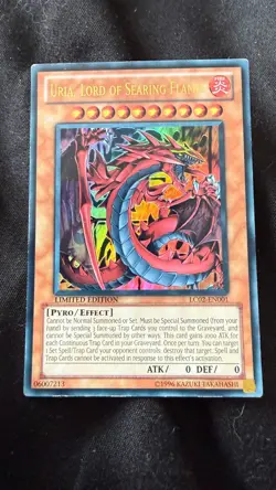 Yu-Gi-Oh! Uria, Lord Of Searing Flames LC02-EN001 Ultra Rare Limited Edition LP - Image 1